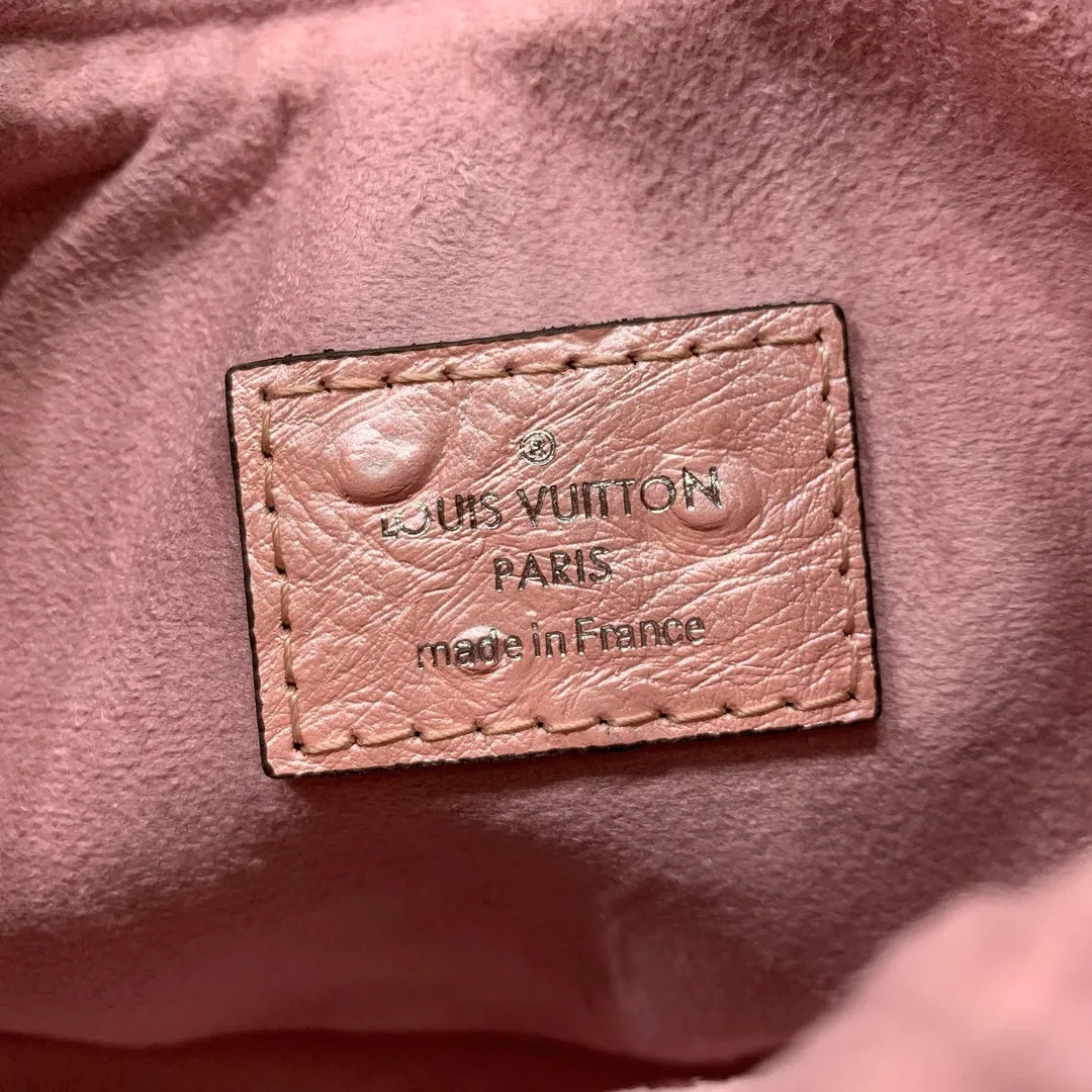 Louis Vuitton LOOP 23 IN PEACH PINK OSTRICH LEATHER SILVER HARDWARE