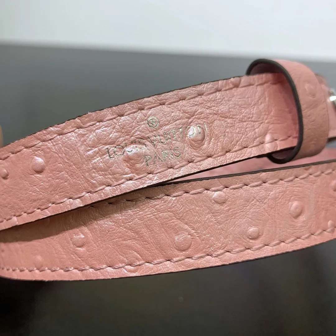 Louis Vuitton LOOP 23 IN PEACH PINK OSTRICH LEATHER SILVER HARDWARE