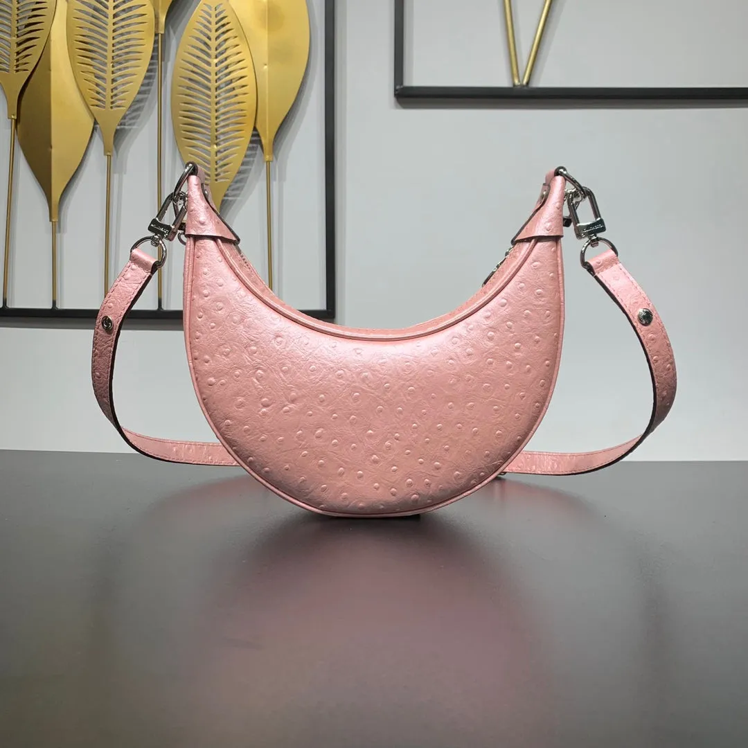 Louis Vuitton LOOP 23 IN PEACH PINK OSTRICH LEATHER SILVER HARDWARE