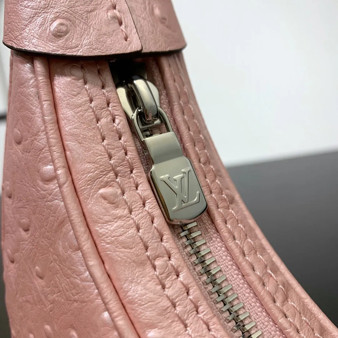 Louis Vuitton LOOP 23 IN PEACH PINK OSTRICH LEATHER SILVER HARDWARE