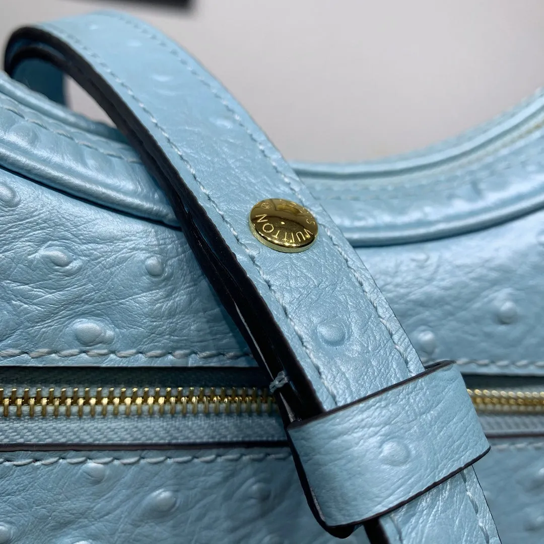 Louis Vuitton LOOP 23 IN POWER BLUE OSTRICH LEATHER GOLD HARDWARE