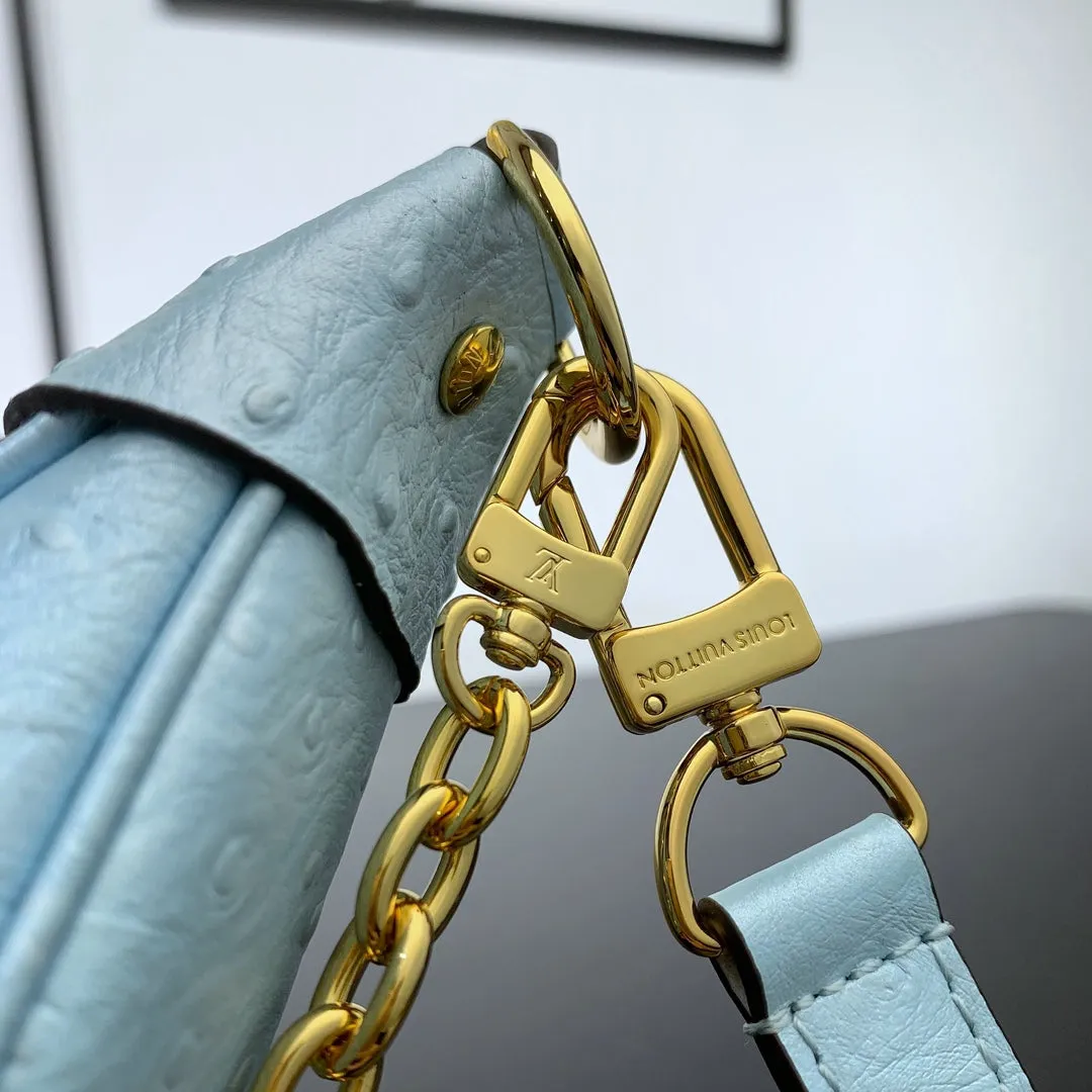 Louis Vuitton LOOP 23 IN POWER BLUE OSTRICH LEATHER GOLD HARDWARE
