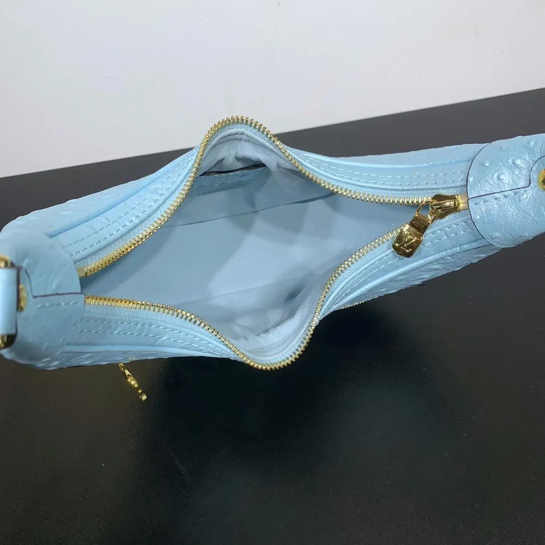 Louis Vuitton LOOP 23 IN POWER BLUE OSTRICH LEATHER GOLD HARDWARE
