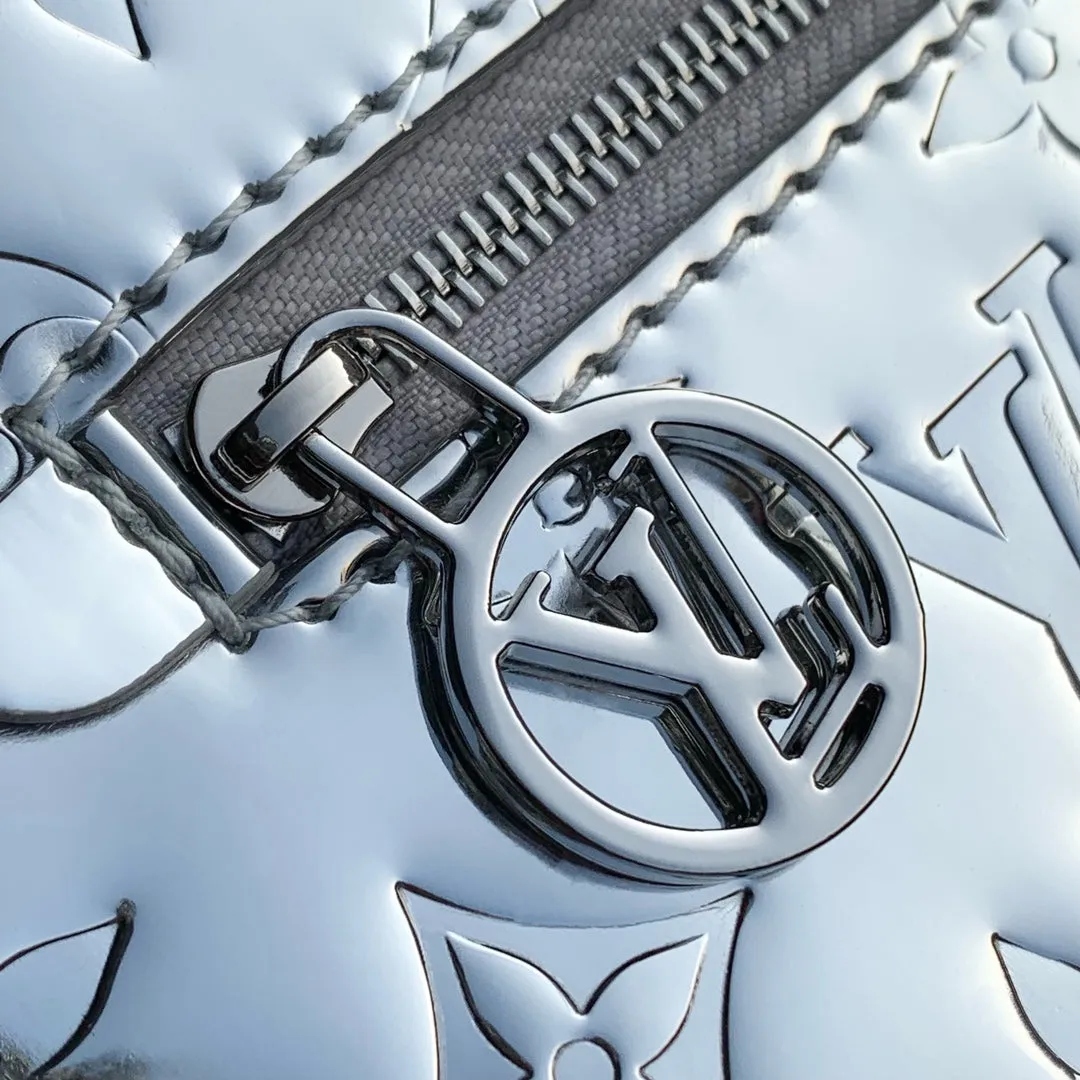 Louis Vuitton LOOP 23 IN SILVER MONOGRAM EMBOSSED CALFSKIN
