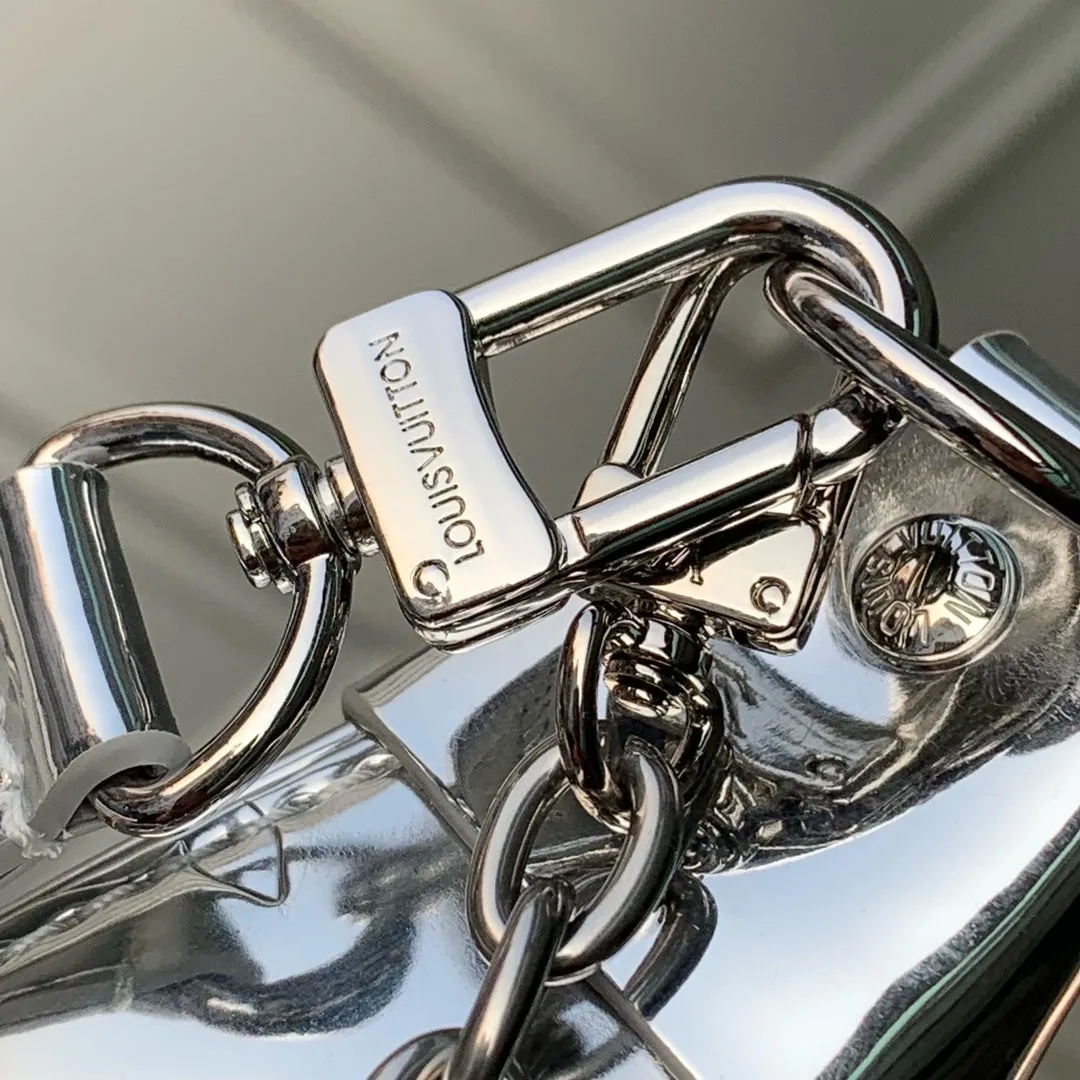 Louis Vuitton LOOP 23 IN SILVER MONOGRAM EMBOSSED CALFSKIN