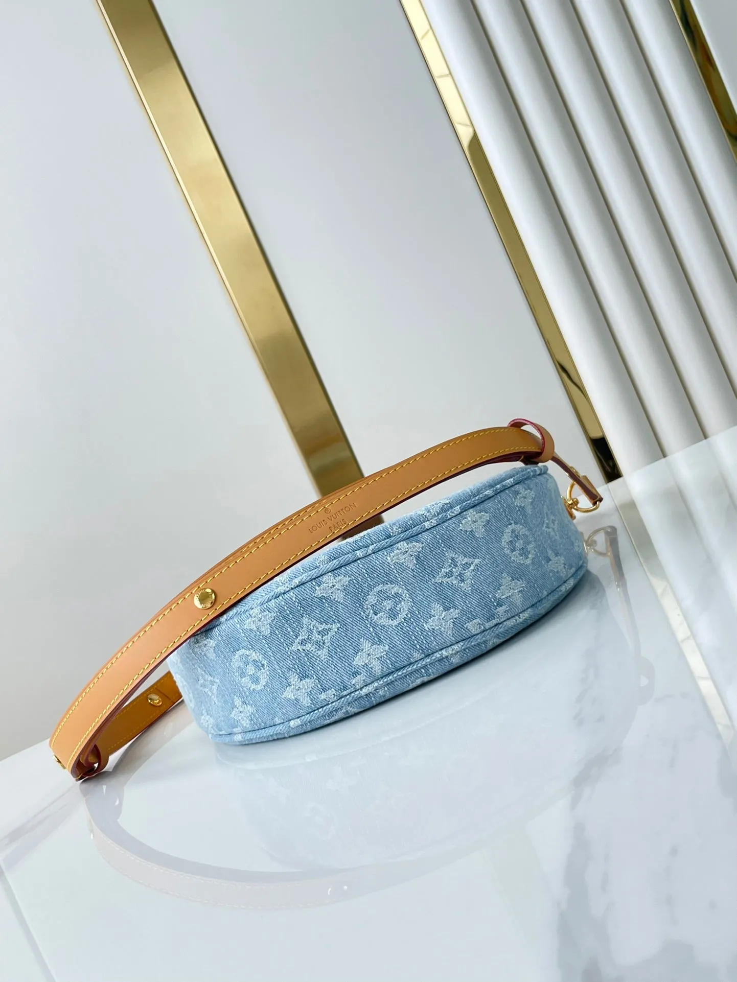 Louis Vuitton LOOP 29 IN BLUE MONOGRAM DENIM GOLD HARDWARE