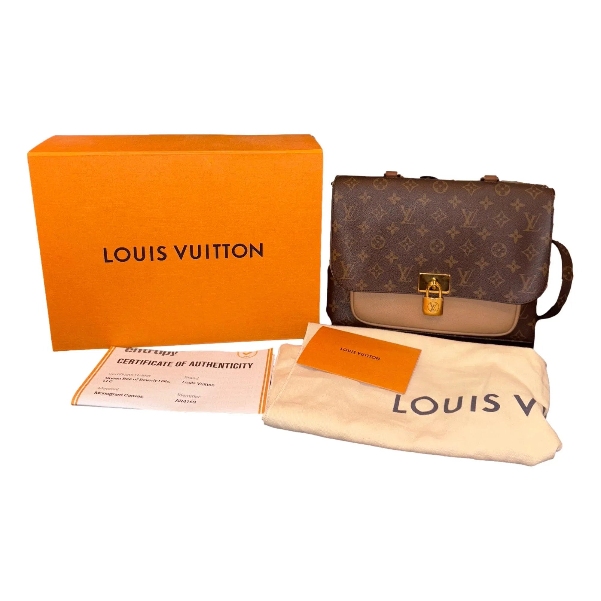 Louis Vuitton Marignan Handbag Monogram Canvas with Leather