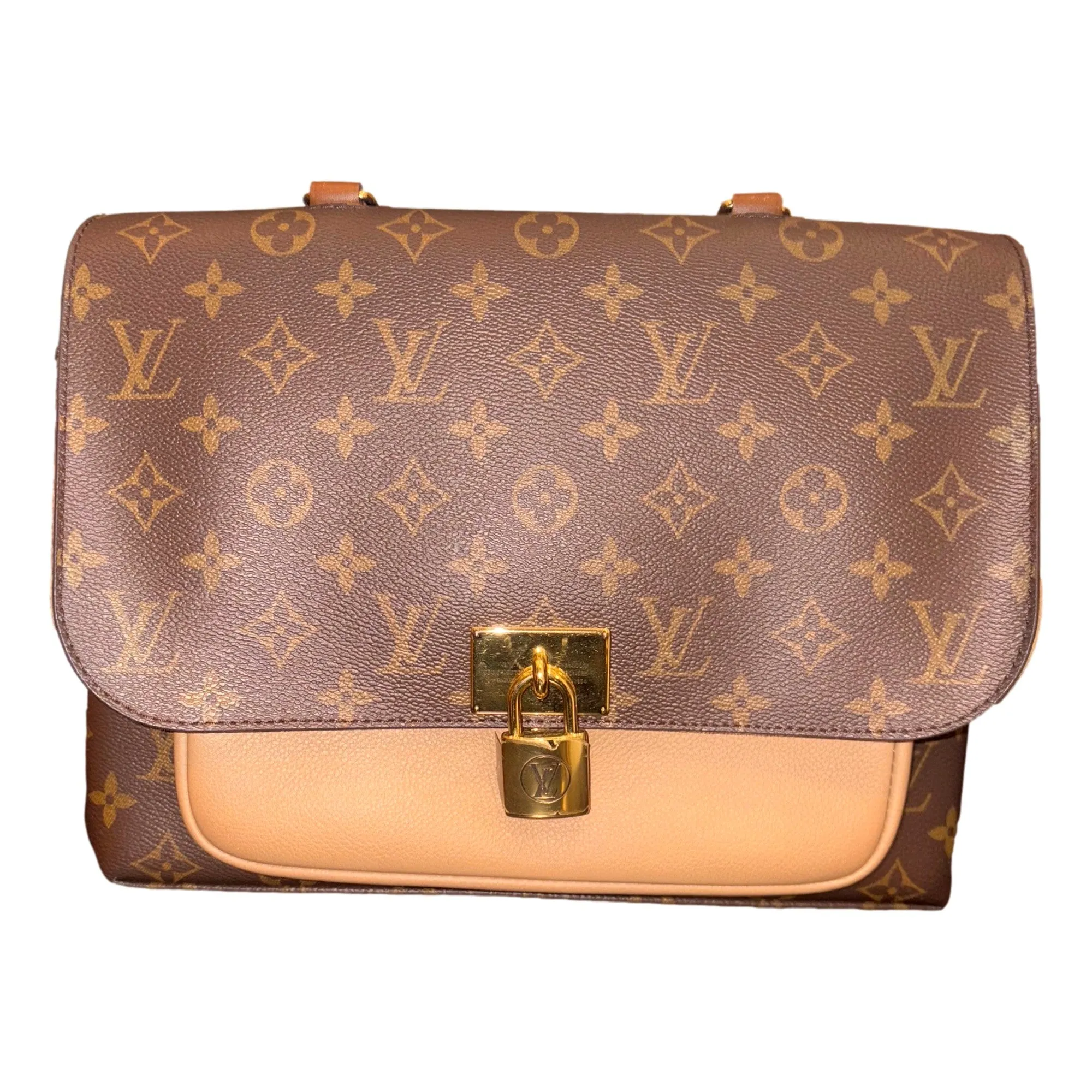 Louis Vuitton Marignan Handbag Monogram Canvas with Leather