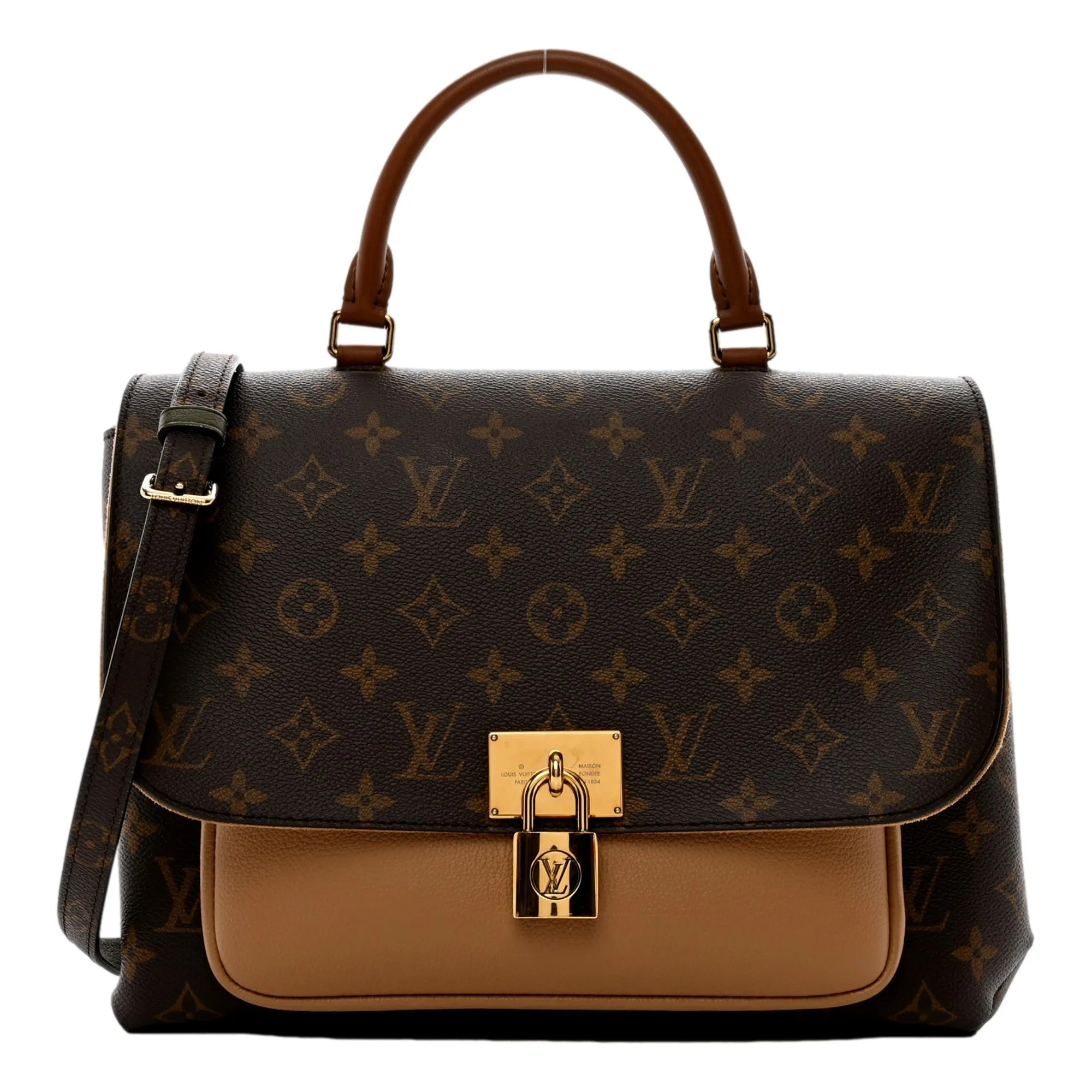 Louis Vuitton Marignan Handbag Monogram Canvas with Leather