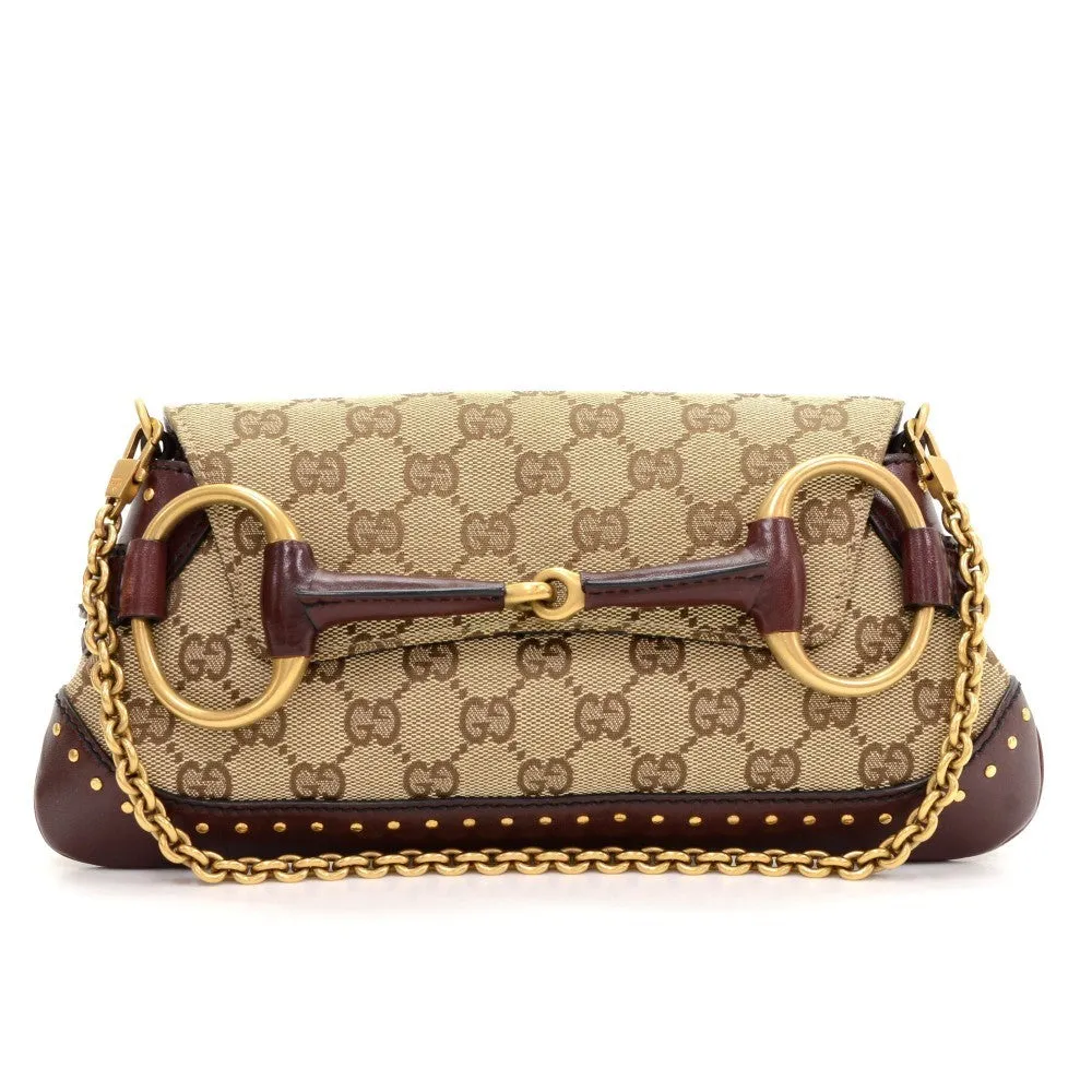 Monogram Canvas Horsebit Clutch Bag