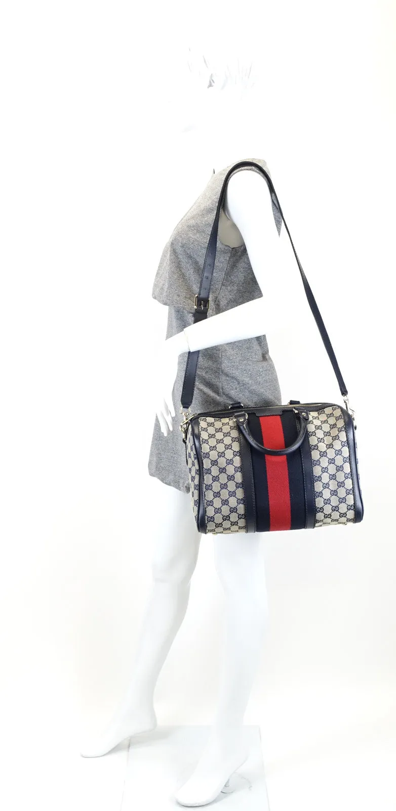 Monogram Canvas Web Boston Bag with Strap