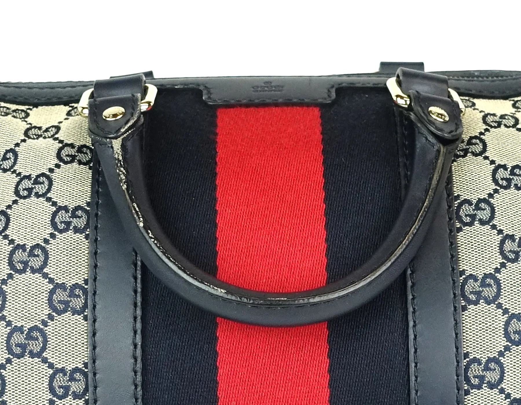 Monogram Canvas Web Boston Bag with Strap