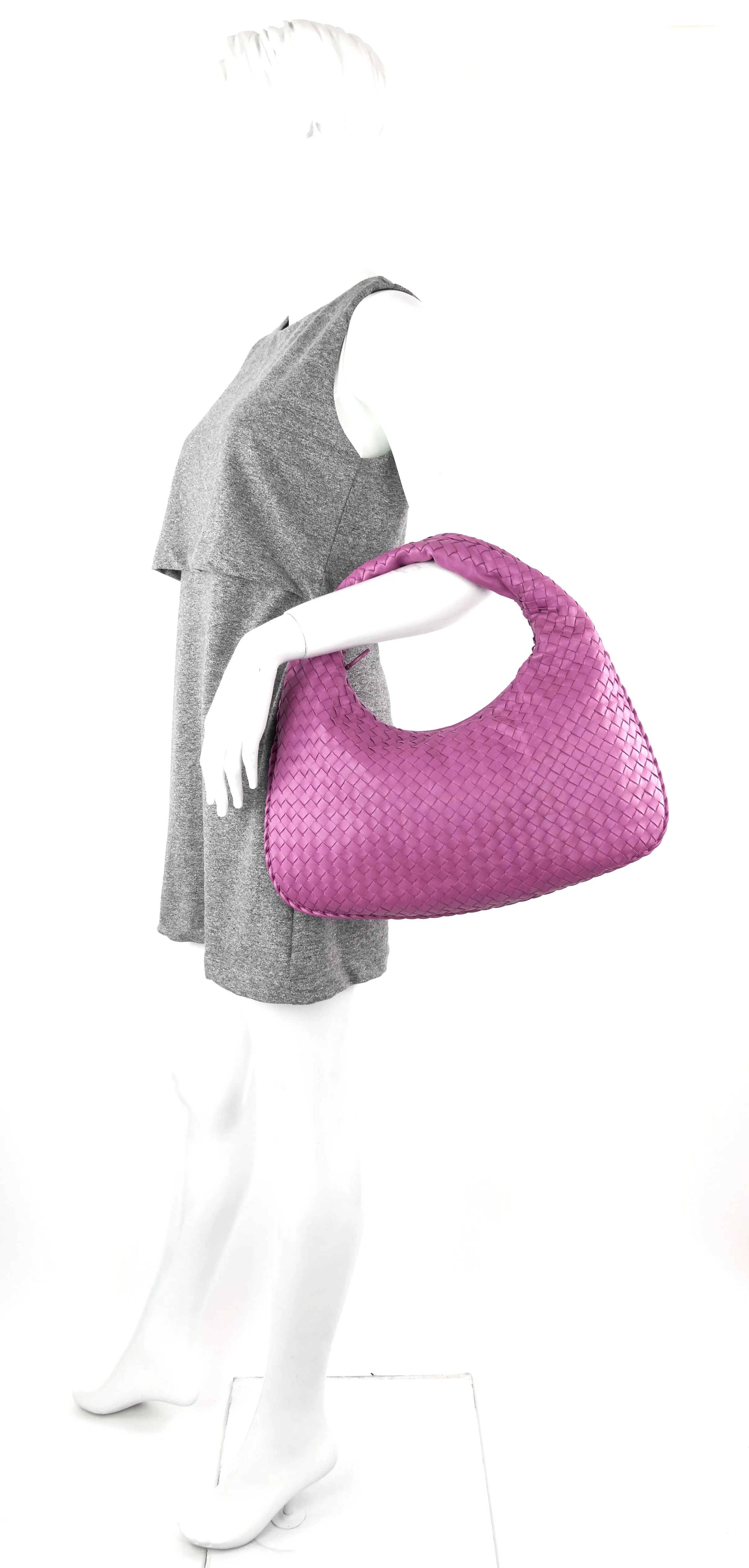 Nappa Leather Intrecciato Medium Hobo Bag