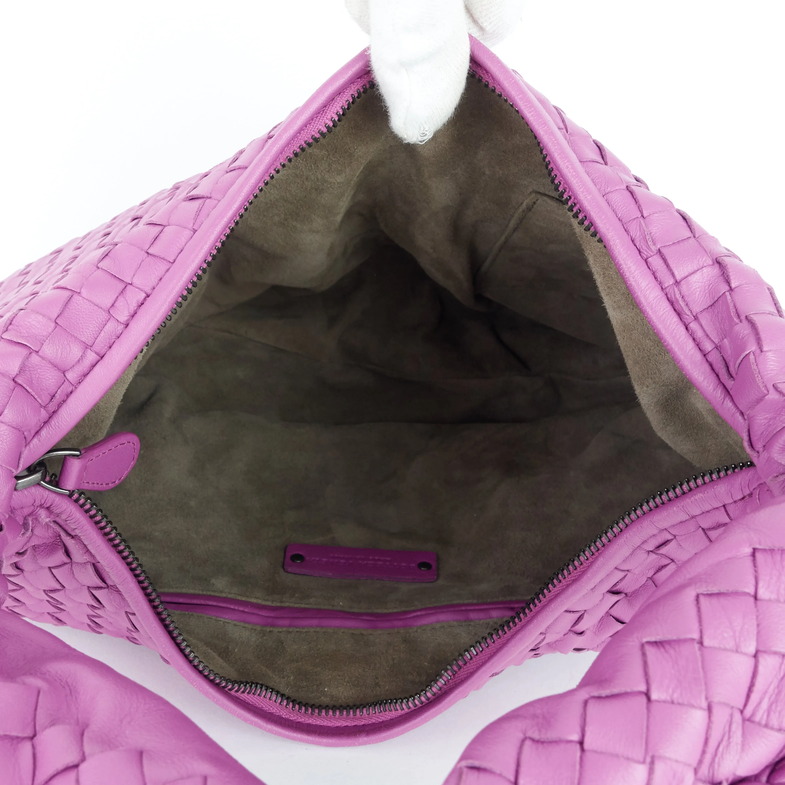 Nappa Leather Intrecciato Medium Hobo Bag