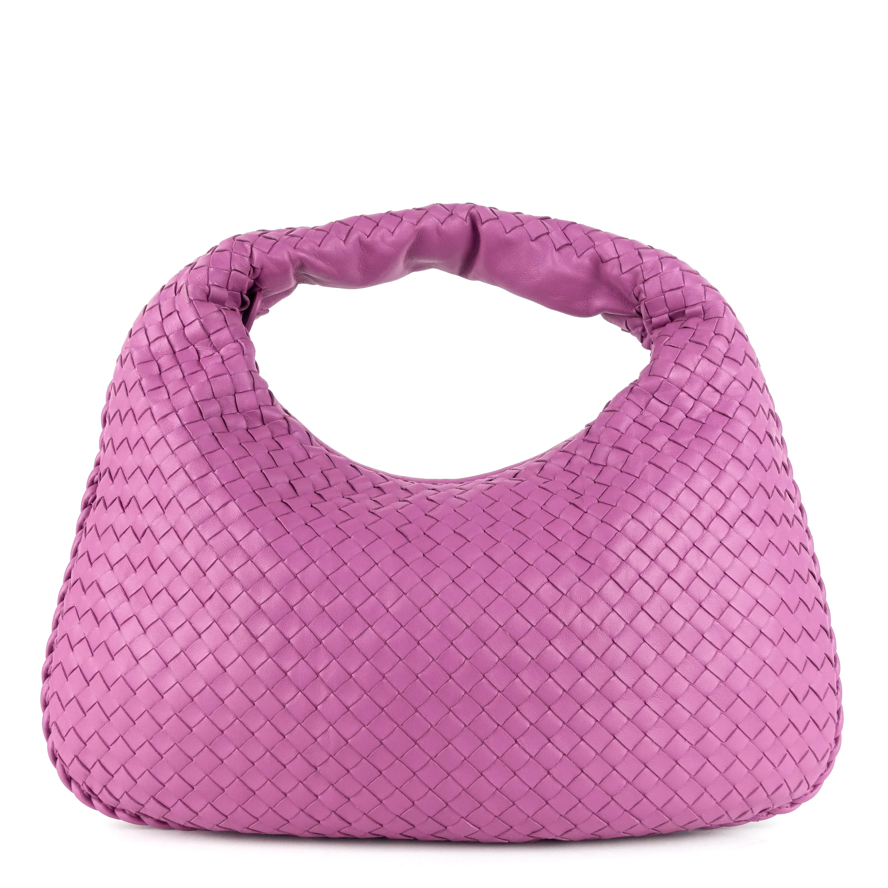 Nappa Leather Intrecciato Medium Hobo Bag