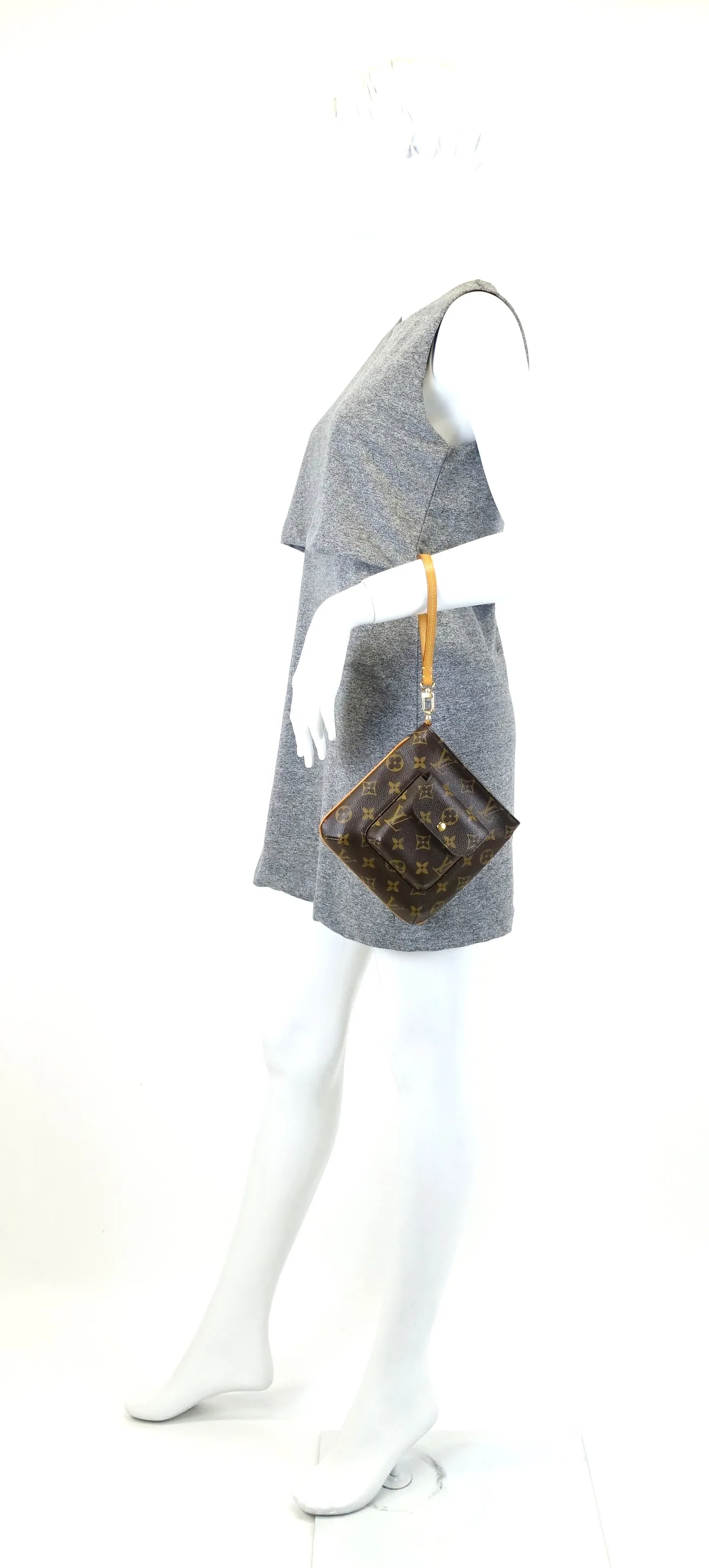 Partition Wristlet Monogram Canvas Bag