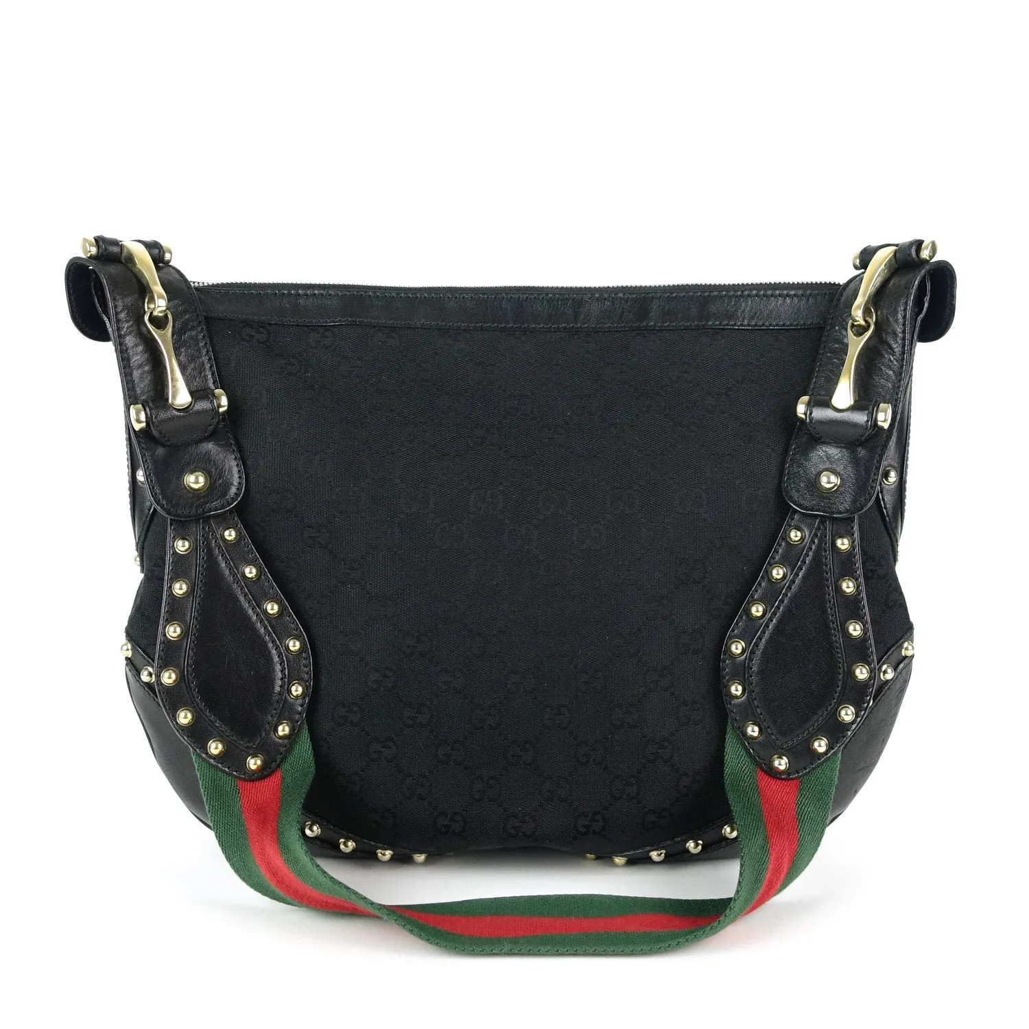 Pelham Web Monogram Canvas Hobo Bag