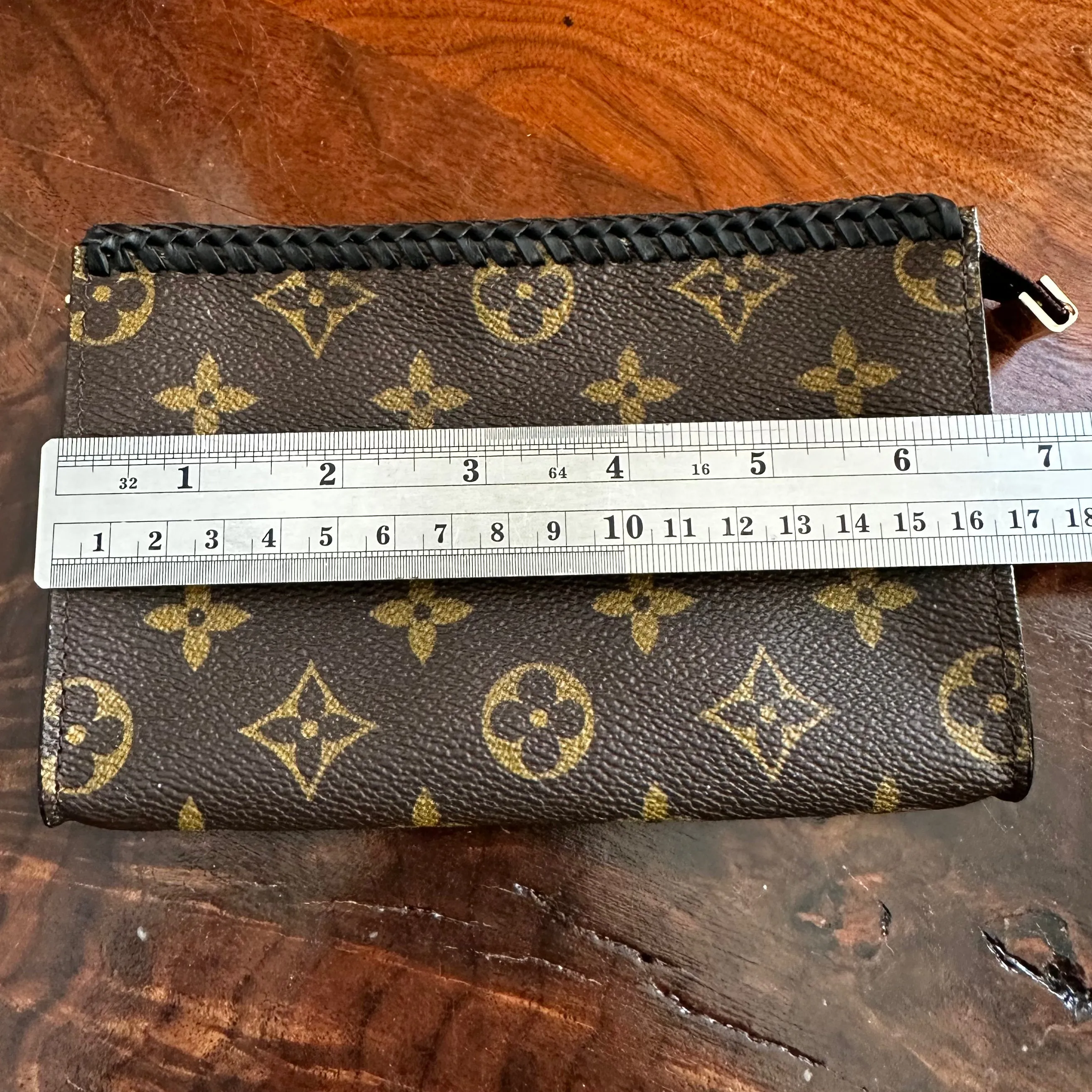 The Junco Pouch - Vintage Monogram in Black