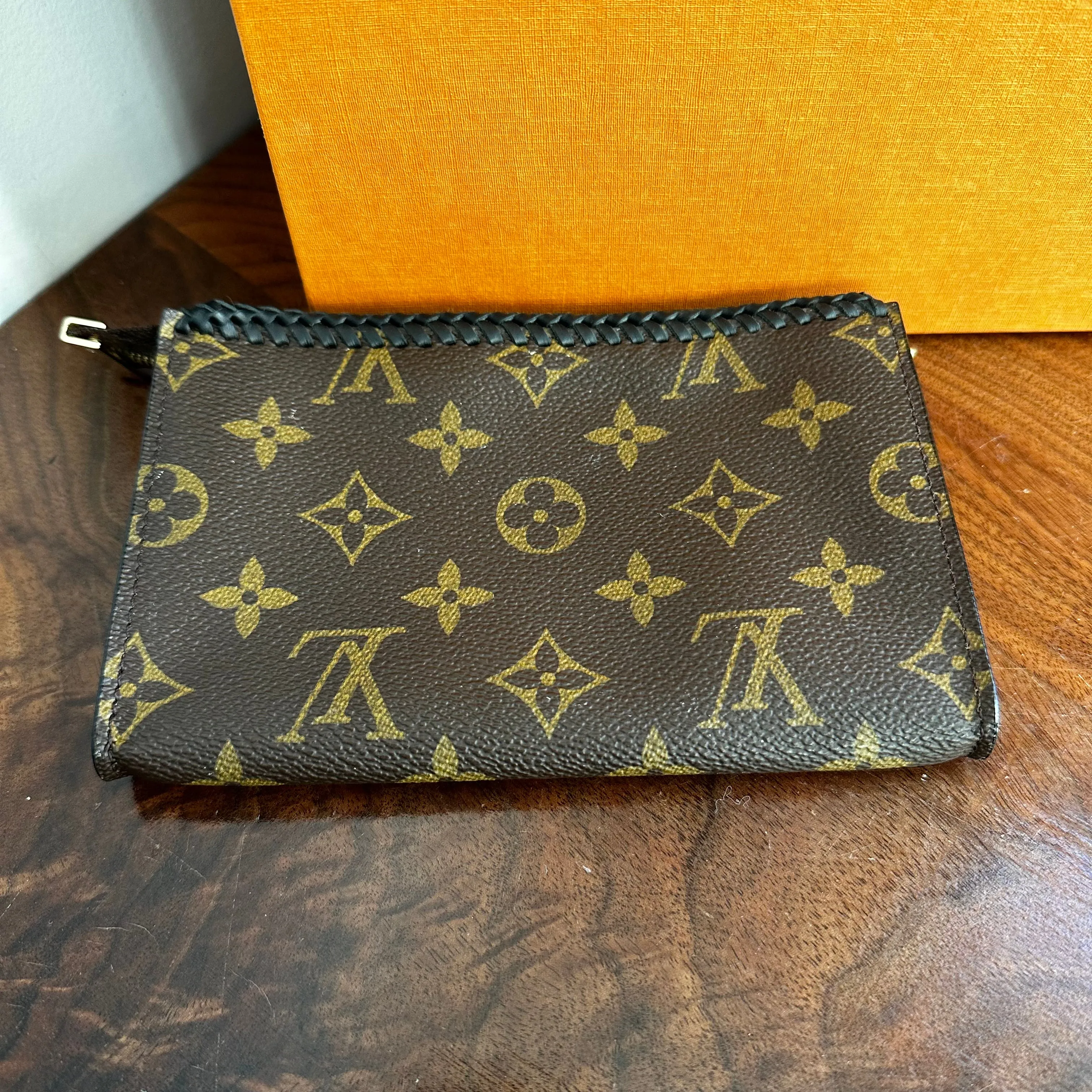 The Junco Pouch - Vintage Monogram in Black