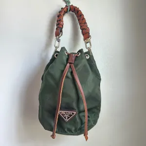 The Junco Pouch - Vintage Prada in Forest Green