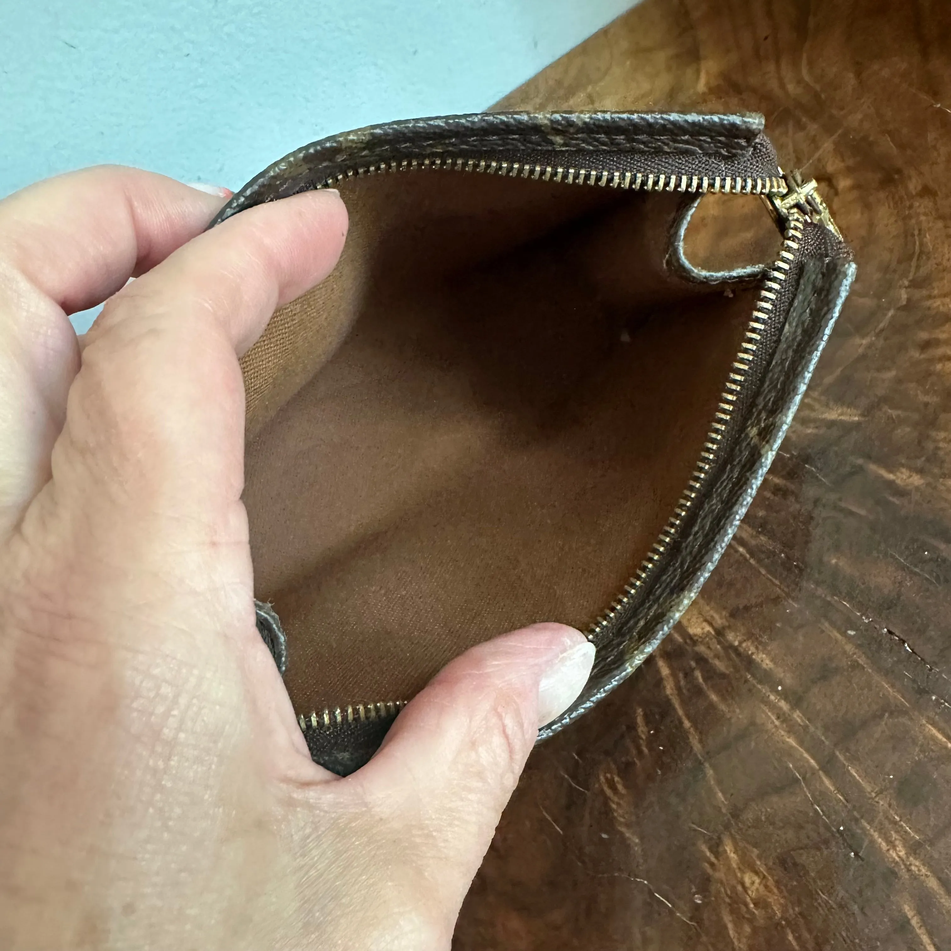 The Junco - Vintage Monogram Pouch